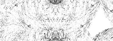 Grunge üst üste biniyor. Soyut siyah-beyaz vektör arkaplanı. Çatlak, leke ve noktalarda kirli desenli tek renkli klasik yüzey. Karanlık korku tarzında eski bir duvar.