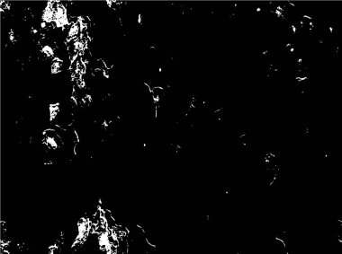 Grunge üst üste biniyor. Soyut siyah-beyaz vektör arkaplanı. Çatlak, leke ve noktalarda kirli desenli tek renkli klasik yüzey. Karanlık korku tarzında eski bir duvar.