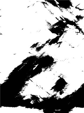 Grunge üst üste biniyor. Soyut siyah-beyaz vektör arkaplanı. Çatlak, leke ve noktalarda kirli desenli tek renkli klasik yüzey. Karanlık korku tarzında eski bir duvar.
