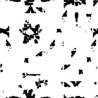 Grunge üst üste biniyor. Soyut siyah-beyaz vektör arkaplanı. Çatlak, leke ve noktalarda kirli desenli tek renkli klasik yüzey. Karanlık korku tarzında eski bir duvar.