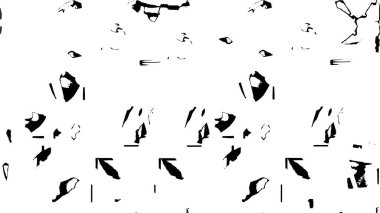 Grunge üst üste biniyor. Soyut siyah-beyaz vektör arkaplanı. Çatlak, leke ve noktalarda kirli desenli tek renkli klasik yüzey. Karanlık korku tarzında eski bir duvar.