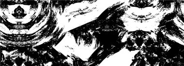 Grunge üst üste biniyor. Soyut siyah-beyaz vektör arkaplanı. Çatlak, leke ve noktalarda kirli desenli tek renkli klasik yüzey. Karanlık korku tarzında eski bir duvar.