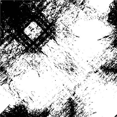 Grunge üst üste biniyor. Soyut siyah-beyaz vektör arkaplanı. Çatlak, leke ve noktalarda kirli desenli tek renkli klasik yüzey. Karanlık korku tarzında eski bir duvar.