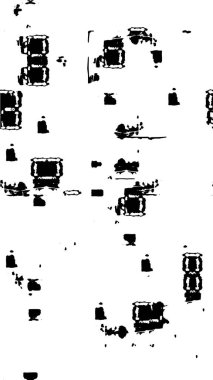 Grunge üst üste biniyor. Soyut siyah-beyaz vektör arkaplanı. Çatlak, leke ve noktalarda kirli desenli tek renkli klasik yüzey. Karanlık korku tarzında eski bir duvar.