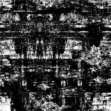 Abstract black and white vector background. Monochrome vintage surface with dirty pattern in cracks, spots, dots