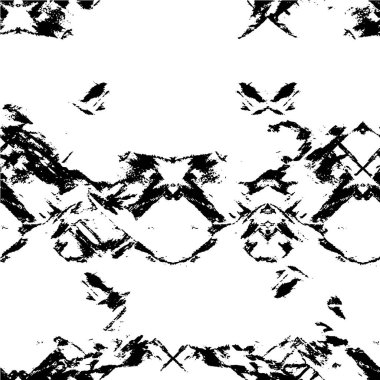 Abstract black and white vector background. Monochrome vintage surface with dirty pattern in cracks, spots, dots