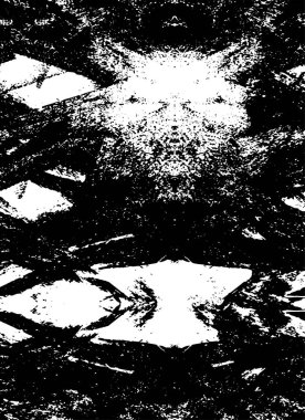 Vektör grunge dokusu. Siyah beyaz arka plan. Soyut monokrom resim koyu tonlarda solmuş bir efekt içerir