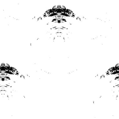 Vektör grunge dokusu. Siyah beyaz arka plan. Soyut monokrom resim koyu tonlarda solmuş bir efekt içerir