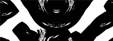 Vektör grunge dokusu. Siyah beyaz arka plan. Soyut monokrom resim koyu tonlarda solmuş bir efekt içerir