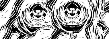 tasarım ve dekorasyon için monokrom soyut desen