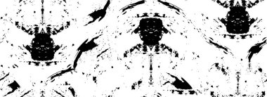 Vektör grunge dokusu. Siyah beyaz arka plan. Soyut monokrom resim koyu tonlarda solmuş bir efekt içerir