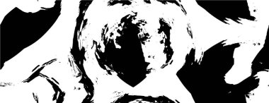 Vektör grunge dokusu. Siyah beyaz arka plan. Soyut monokrom resim koyu tonlarda solmuş bir efekt içerir