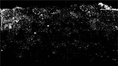 Vektör grunge dokusu. Siyah beyaz arka plan. Soyut monokrom resim koyu tonlarda solmuş bir efekt içerir