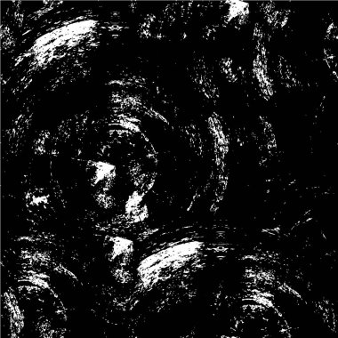 Vektör grunge dokusu. Siyah beyaz arka plan. Soyut monokrom resim koyu tonlarda solmuş bir efekt içerir