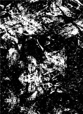 Vektör grunge dokusu. Siyah beyaz arka plan. Soyut monokrom resim koyu tonlarda solmuş bir efekt içerir