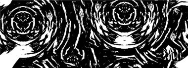 Çizik ve çiziklerle dolu siyah beyaz bir arka plan. Soyut vektör illüstrasyonu.