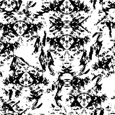 Siyah ve beyaz tonlarda kusursuz soyut desen