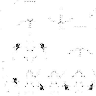 Çizik ve çiziklerle dolu siyah beyaz bir arka plan. Soyut vektör illüstrasyonu.