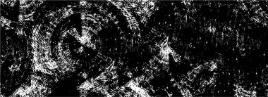 Vektör grunge dokusu. Siyah beyaz arka plan. Soyut monokrom resim koyu tonlarda solmuş bir efekt içerir