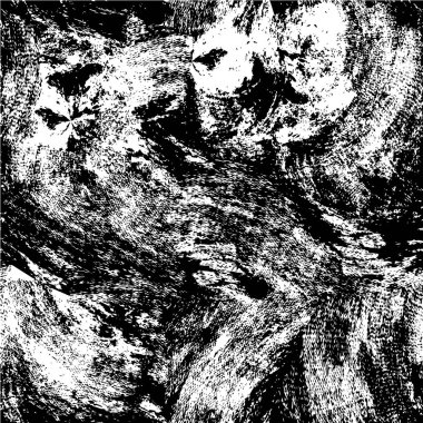 Vektör grunge dokusu. Siyah beyaz arka plan. Soyut monokrom resim koyu tonlarda solmuş bir efekt içerir