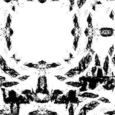 Vektör grunge dokusu. Siyah beyaz arka plan. Soyut monokrom resim koyu tonlarda solmuş bir efekt içerir