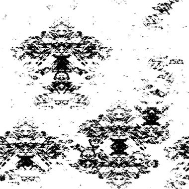 Vektör grunge dokusu. Siyah beyaz arka plan. Soyut monokrom resim koyu tonlarda solmuş bir efekt içerir