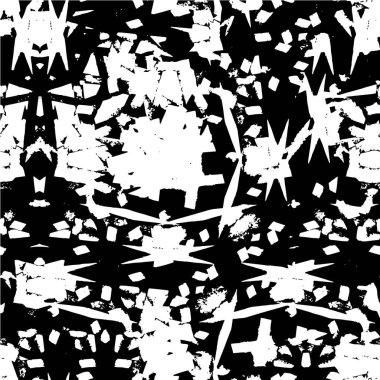 Çizik ve çiziklerle dolu siyah beyaz bir arka plan. Soyut vektör illüstrasyonu.