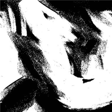 Soyut mürekkep siyah beyaz fırça darbesi ve boya. Beyaz arka plan, web tasarımı için el boyama ağı. grunge çamuru.