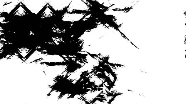 Patrón Abstracto Con Arañazos Gruesos Pintura Blanco Negro Angustiada — Archivo Imágenes Vectoriales