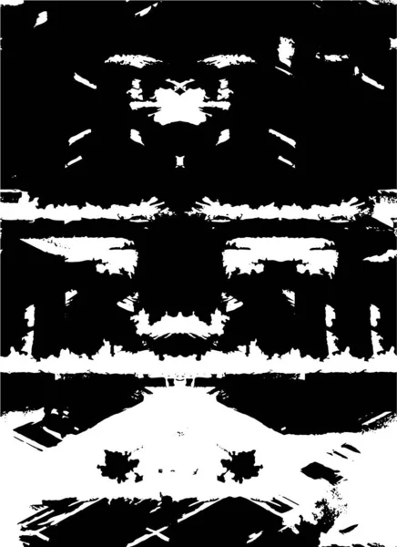 Patrón Abstracto Con Arañazos Gruesos Pintura Blanco Negro Angustiada — Vector de stock