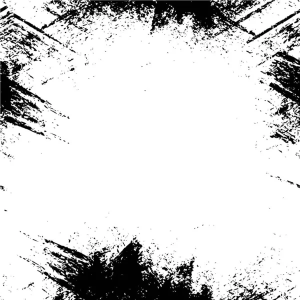 Abstracto Patrón Monocromático Con Arañazos Gruesos Pintura Fondo Blanco Negro — Archivo Imágenes Vectoriales