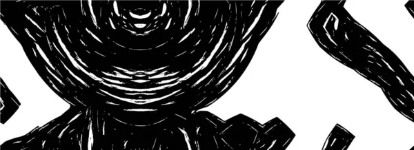 Чорно Білий Гранжевий Абстрактний Текстурований Фон — стоковий вектор