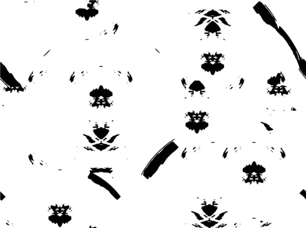 Abstraktes Nahtloses Muster Mit Schwarzen Und Weißen Flecken Grunge — Stockvektor
