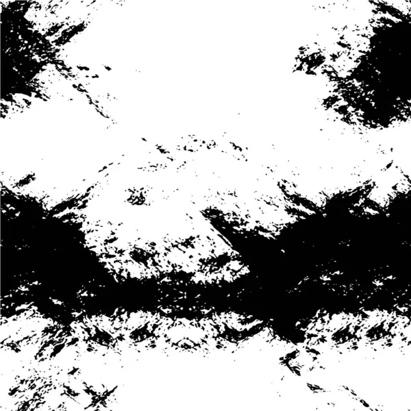 黒と白の抽象パターン 汚れた効果 — ストックベクタ