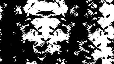 Çizik ve çiziklerle dolu siyah beyaz bir arka plan. Soyut vektör illüstrasyonu.