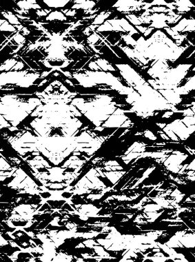 Siyah ve beyaz renkli, toz ve çizgilerle dolu bir arka plan. soyut vektör illüstrasyonu.