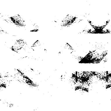 Çizik ve çiziklerle dolu siyah beyaz bir arka plan. Soyut vektör illüstrasyonu.