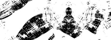 Çizik ve çiziklerle dolu siyah beyaz bir arka plan. Soyut vektör illüstrasyonu.