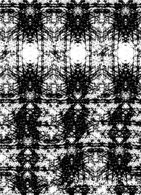 Vektör grunge dokusu. Siyah beyaz arka plan. Soyut monokrom resim koyu tonlarda solmuş bir efekt içerir