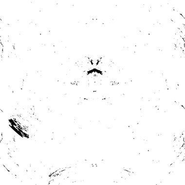 Vektör grunge dokusu. Siyah beyaz arka plan. Soyut monokrom resim koyu tonlarda solmuş bir efekt içerir