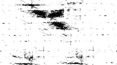 Vektör grunge dokusu. Siyah beyaz arka plan. Soyut monokrom resim koyu tonlarda solmuş bir efekt içerir