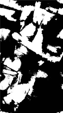 Vektör grunge dokusu. Siyah beyaz arka plan. Soyut monokrom resim koyu tonlarda solmuş bir efekt içerir