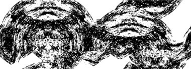 Vektör grunge dokusu. Siyah beyaz arka plan. Soyut monokrom resim koyu tonlarda solmuş bir efekt içerir