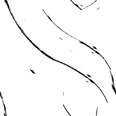 Beyaz arka planda siyah beyaz fırça darbesi. soyut grunge vektör çizimi