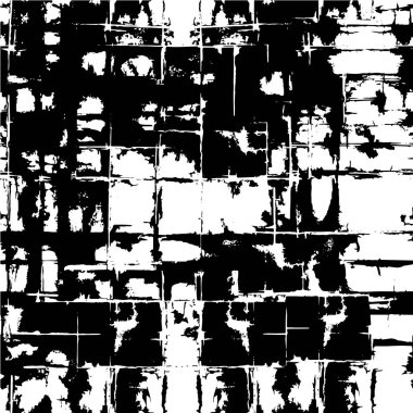 Çizik ve çiziklerle dolu siyah beyaz bir arka plan. Soyut vektör illüstrasyonu.