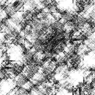 Siyah ve beyaz olarak sıkıntılı bir doku. Grunge 'un arka planı. Vektör çizimi. Yarım ton çizimi. Doku. paslanmış