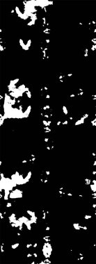 Grunge üst üste biniyor. Soyut siyah-beyaz vektör arkaplanı. Çatlak, leke ve noktalarda kirli desenli tek renkli klasik yüzey. Karanlık korku tarzında eski bir duvar.