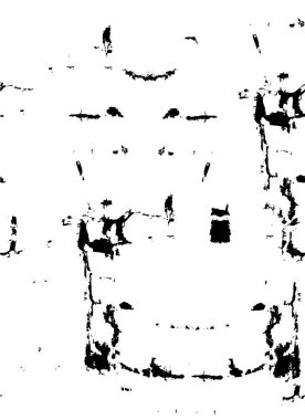 Grunge üst üste biniyor. Soyut siyah-beyaz vektör arkaplanı. Çatlak, leke ve noktalarda kirli desenli tek renkli klasik yüzey. Karanlık korku tarzında eski bir duvar.