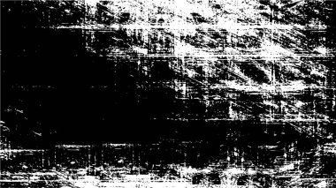 Çizik ve çiziklerle dolu siyah beyaz bir arka plan. Soyut vektör illüstrasyonu.