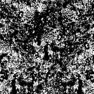 Çatlamış beton, taş ya da asfalt tabakasının gergin dokusu. Yarım ton soyut yarım ton vektör çizimi